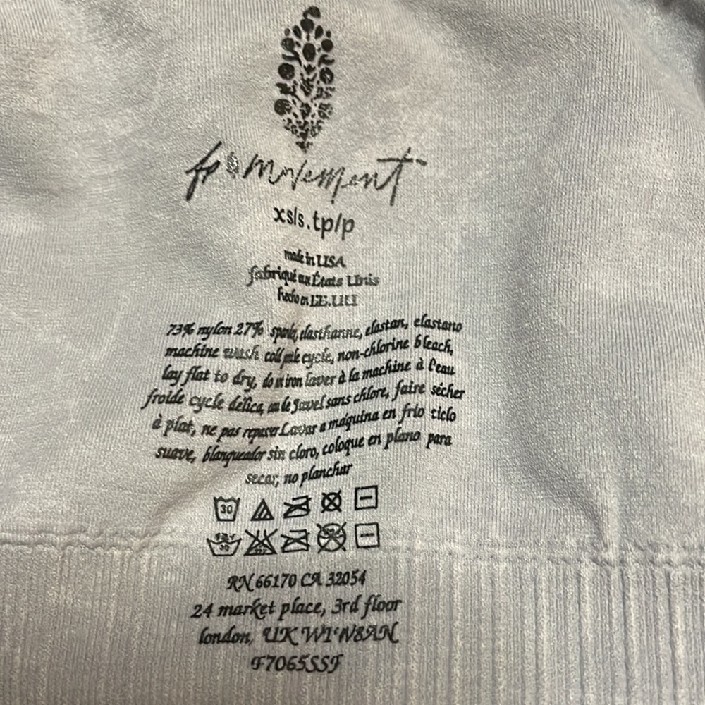 Free People Movement Good Karma High-Waist Leggings and Crop Top size XS/S NEW - Picture 8 of 9